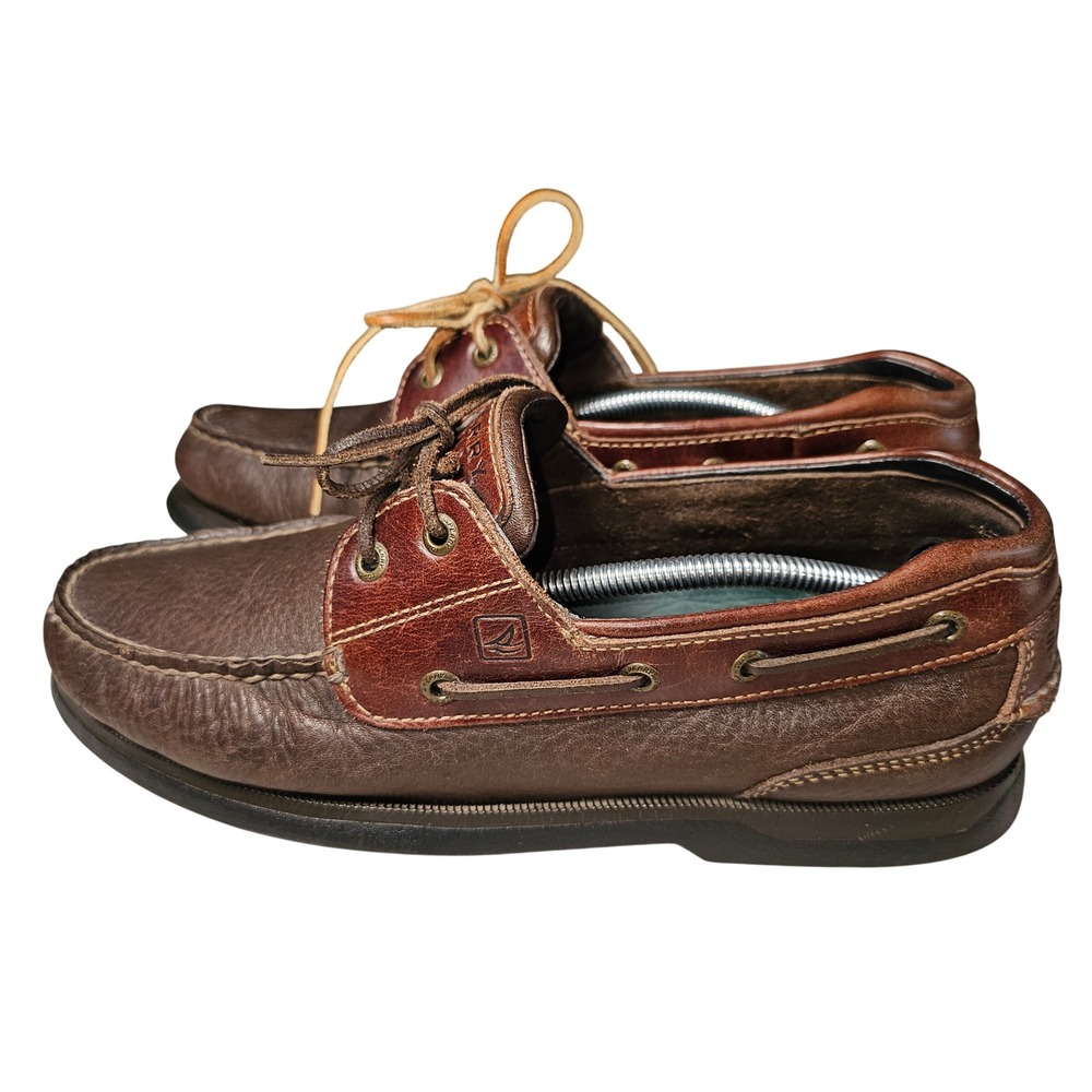Sperry Top-Sider Mens Brown Leather Boat Shoes Loafers 0216466 Size 10.5 M